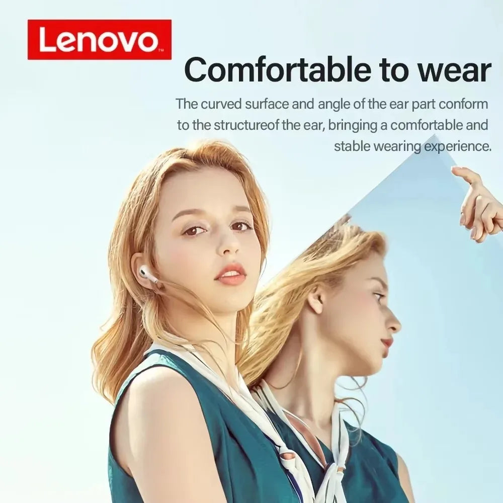 Auriculares Inalámbricos Lenovo LP40 – Bluetooth 5.3 con Micrófono y Estuche de Carga