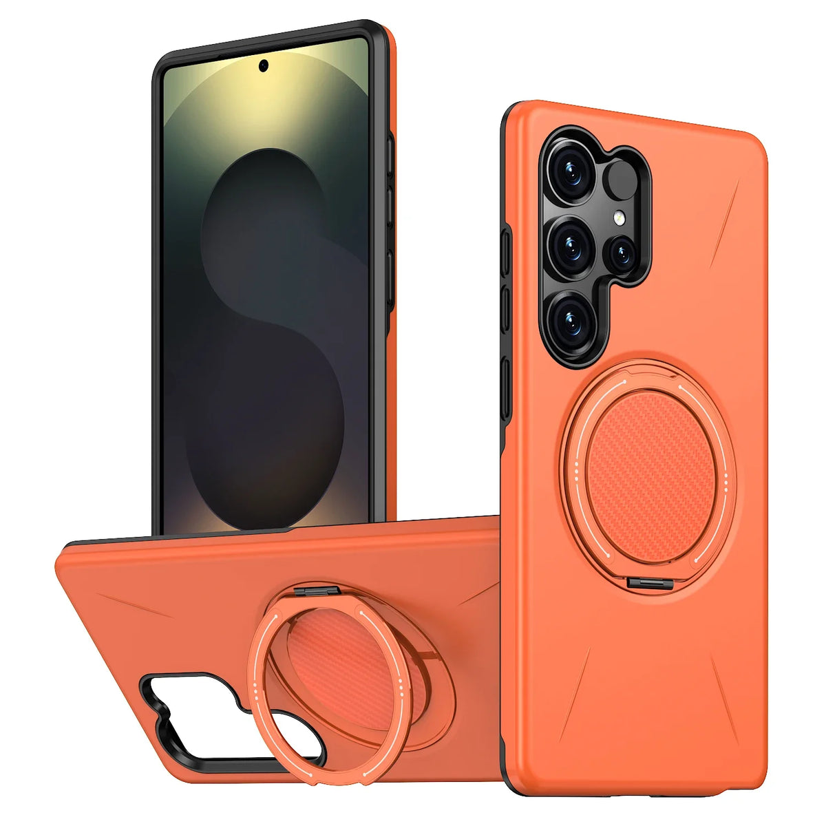 Funda con Soporte Magnético 360° para Samsung Galaxy S22-S25 – Antigolpes y Compatible con MagSafe