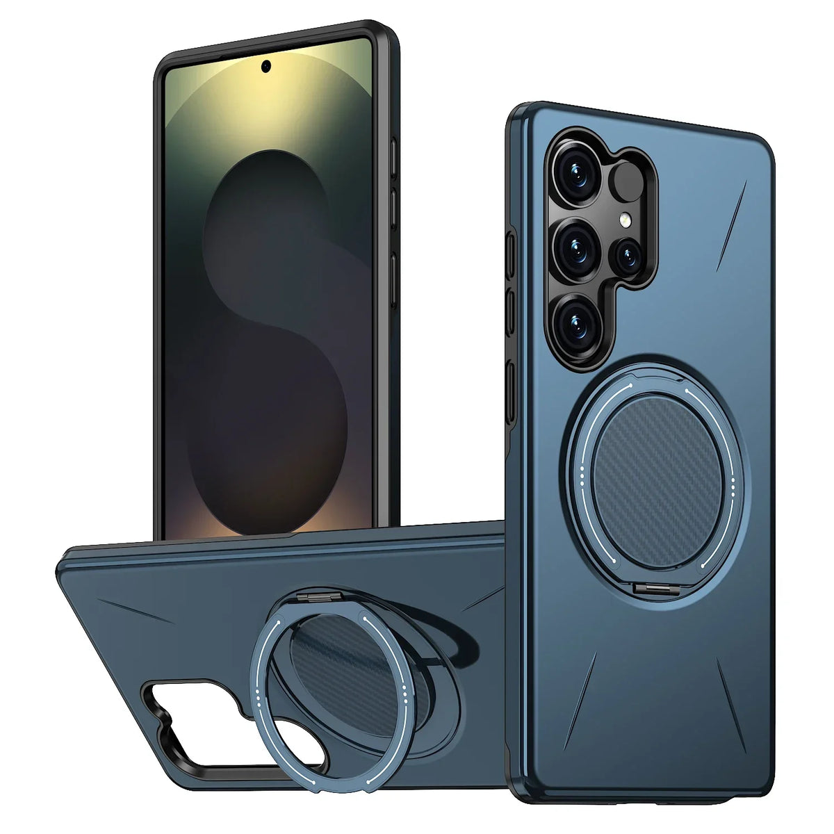 Funda con Soporte Magnético 360° para Samsung Galaxy S22-S25 – Antigolpes y Compatible con MagSafe