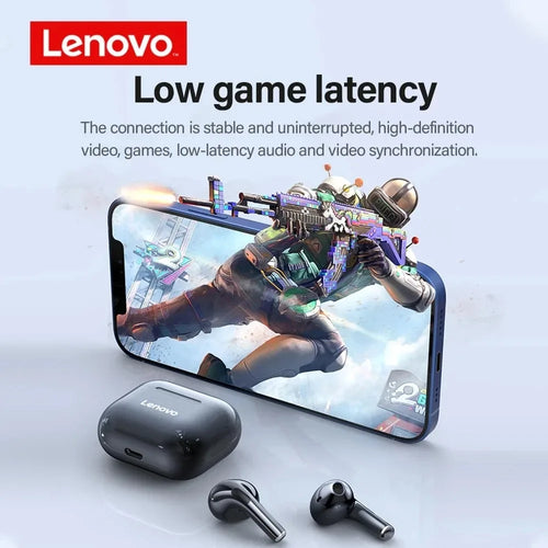 Auriculares Inalámbricos Lenovo LP40 – Bluetooth 5.3 con Micrófono y Estuche de Carga