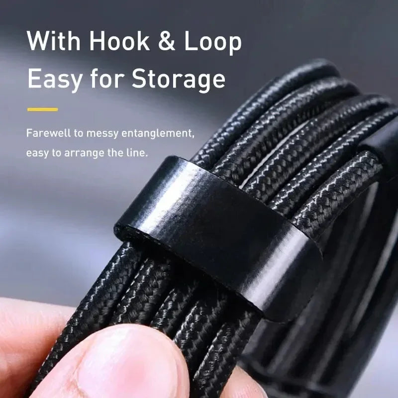 Cable de Carga Rápida 120W USB-C para Samsung, iPhone 15 y Xiaomi – Negro o Dorado | 0.25m, 1m, 1.5m, 2m