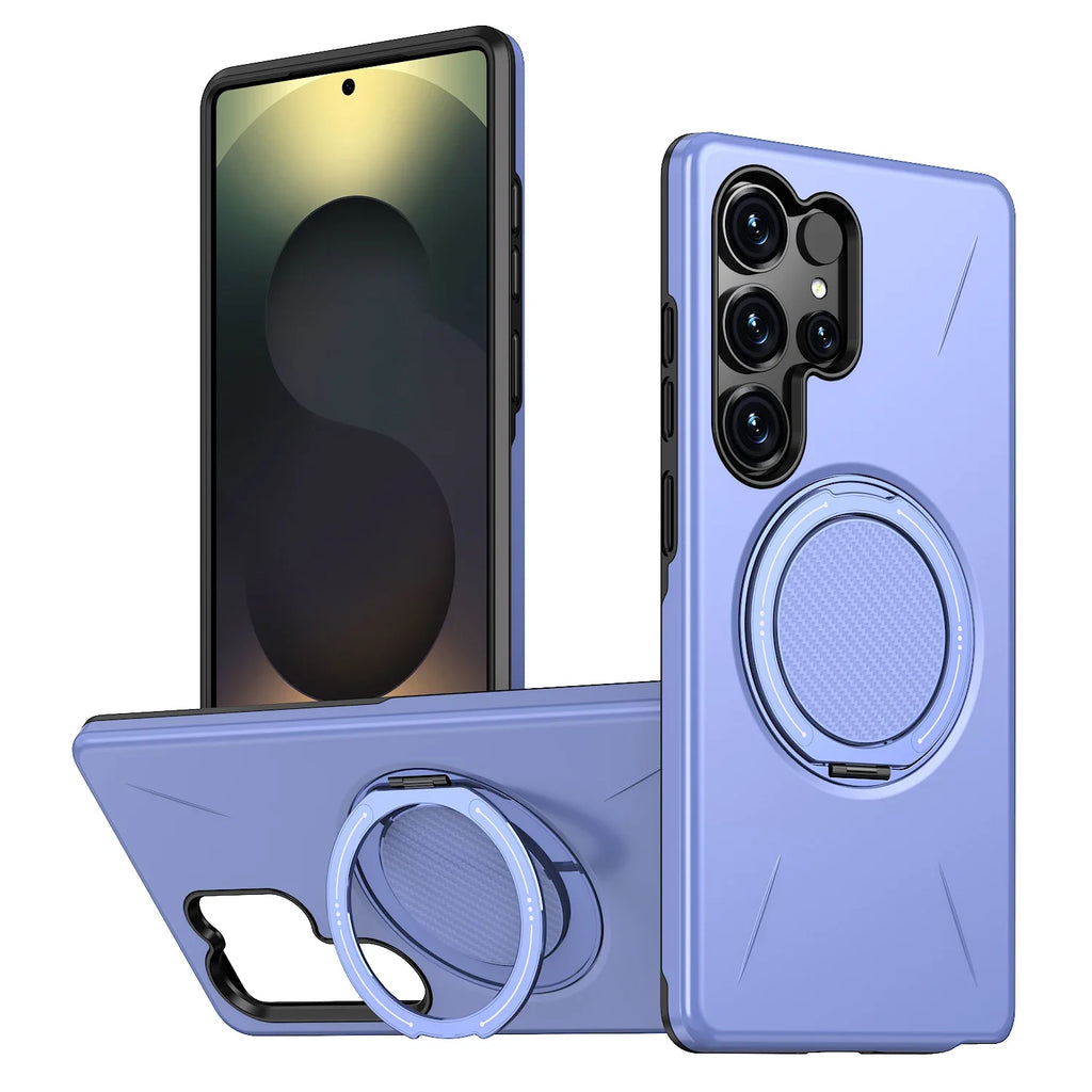 Funda con Soporte Magnético 360° para Samsung Galaxy S22-S25 – Antigolpes y Compatible con MagSafe