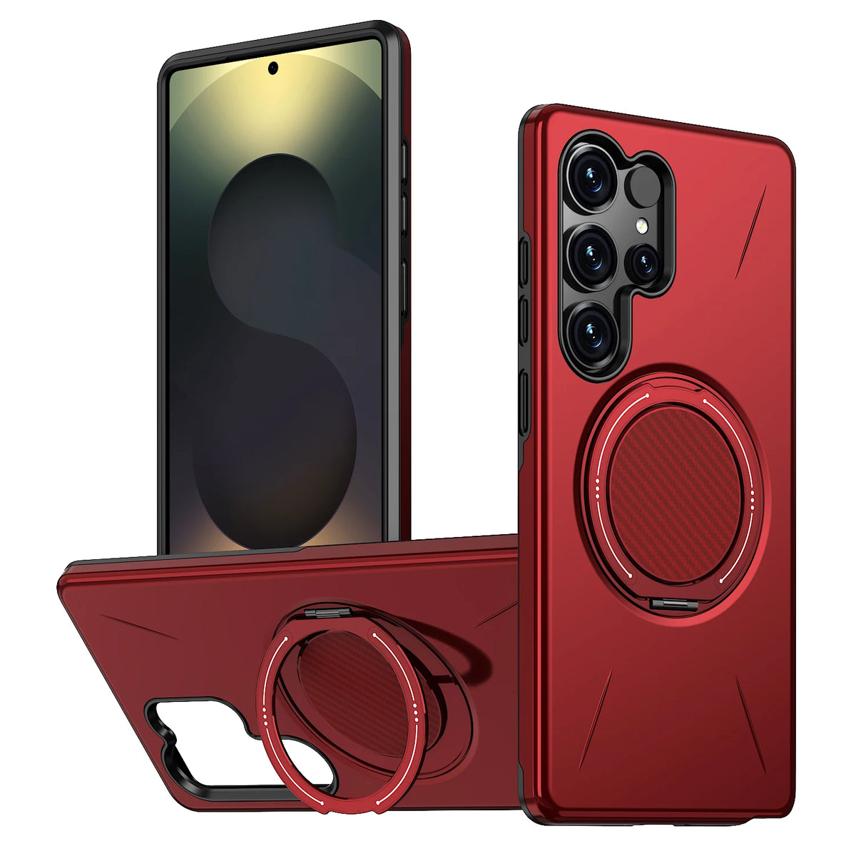 Funda con Soporte Magnético 360° para Samsung Galaxy S22-S25 – Antigolpes y Compatible con MagSafe