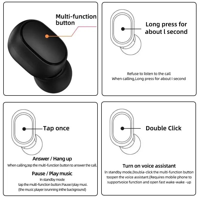 Auriculares Inalámbricos Xiaomi Airdots 2 – Bluetooth 5.0 con Micrófono Integrado